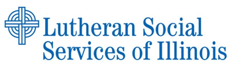 Logotipo incluido en el comunicado de prensa que anuncia la colaboración con Lutheran Social Services of Illinois