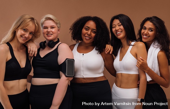 Multi-ethnic Group Of Woman In Athletic Gear